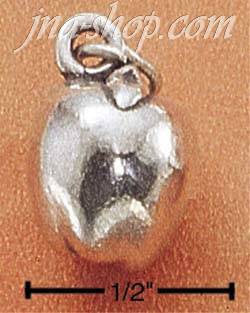 Sterling Silver APPLE W/ LEAF CHARM - Click Image to Close