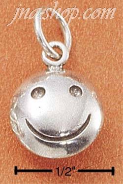 Sterling Silver HAPPY FACE CHARM - Click Image to Close
