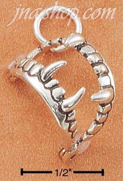 Sterling Silver MOVABLE FANGS CHARM - Click Image to Close