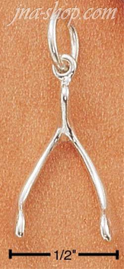 Sterling Silver WISHBONE CHARM - Click Image to Close