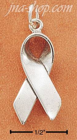 Sterling Silver RIBBON CHARM - Click Image to Close