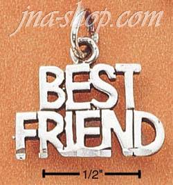 Sterling Silver "BEST FRIEND" CHARM - Click Image to Close