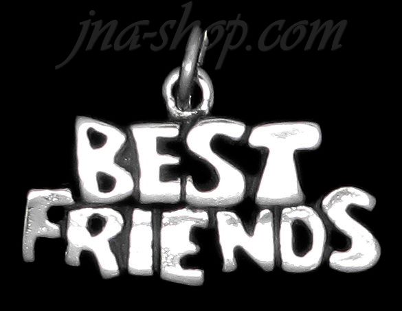 Sterling Silver "BEST FRIENDS" CHARM - Click Image to Close