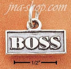 Sterling Silver "BOSS" CHARM - Click Image to Close