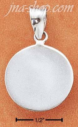 Sterling Silver LIGHTWEIGHT 17MM ENGRAVABLE DISK CHARM - Click Image to Close