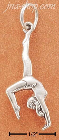 Sterling Silver GYMNAST CHARM - Click Image to Close