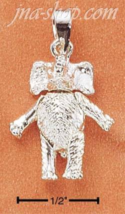 Sterling Silver MOVABLE ELEPHANT CHARM - Click Image to Close
