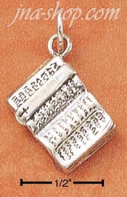 Sterling Silver DOUBLE SIDED HOLY BIBLE CHARM - Click Image to Close