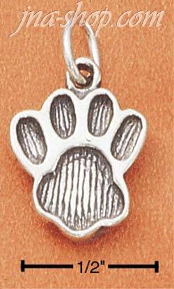 Sterling Silver DOG PAW PRINT CHARM - Click Image to Close
