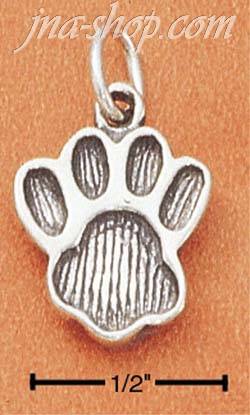 Sterling Silver DOG PAW PRINT CHARM - Click Image to Close