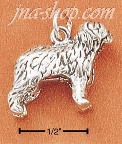 Sterling Silver 3D OLD ENGLISH SHEEPDOG CHARM - Click Image to Close