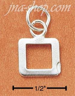 Sterling Silver FINE LINED "0" CHARM - Click Image to Close