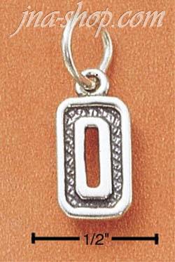 Sterling Silver JERSEY #0 CHARM - Click Image to Close