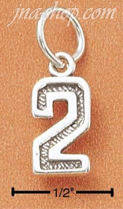 Sterling Silver JERSEY #2 CHARM - Click Image to Close