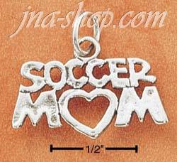 Sterling Silver "SOCCER MOM" CHARM - Click Image to Close