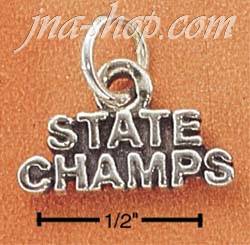 Sterling Silver "STATE CHAMPS" CHARM - Click Image to Close