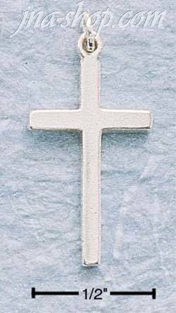 Sterling Silver MEDIUM PLAIN CROSS CHARM - Click Image to Close