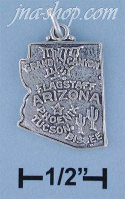 Sterling Silver ARIZONA STATE CHARM - Click Image to Close