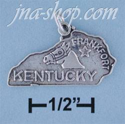 Sterling Silver KENTUCKY STATE CHARM - Click Image to Close