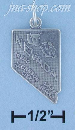 Sterling Silver NEVADA STATE CHARM - Click Image to Close