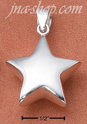 Sterling Silver MEDIUM SHINING STAR CHARM - Click Image to Close
