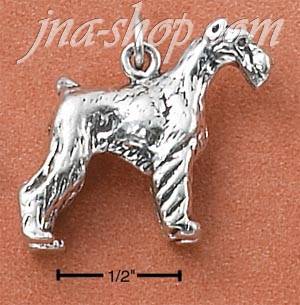 Sterling Silver 3-D SCHNAUZER CHARM - Click Image to Close