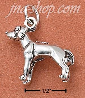 Sterling Silver 3-D RHODESIAN RIDGEBACK CHARM - Click Image to Close