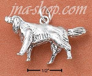 Sterling Silver 3-D IRISH SETTER CHARM - Click Image to Close