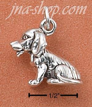 Sterling Silver 3-D COCKER SPANIEL CHARM - Click Image to Close