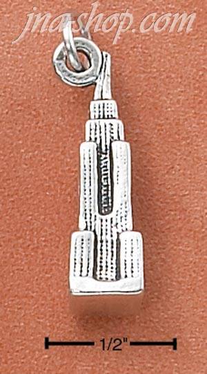 Sterling Silver EMPIRE STATE BUILDING CHARM - Click Image to Close