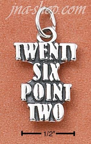 Sterling Silver "TWENTY SIX POINT TWO" MARATHON CHARM - Click Image to Close