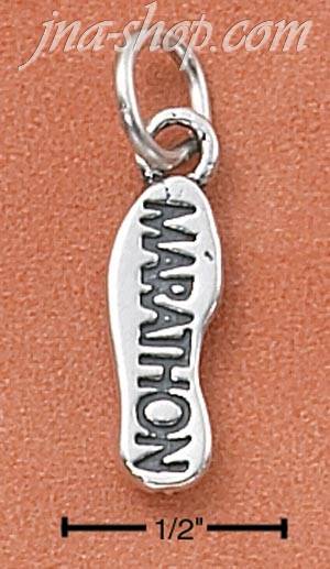 Sterling Silver "MARATHON" SNEAKER SOLE CHARM - Click Image to Close