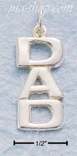 Sterling Silver "DAD" CHARM - Click Image to Close