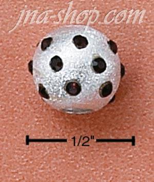 Sterling Silver JANUARY FIREBALL SLIDE CHARM (2MM CENTER HOLE) - Click Image to Close