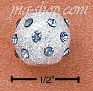 Sterling Silver DECEMBER FIREBALL SLIDE CHARM (2MM CENTER - Click Image to Close
