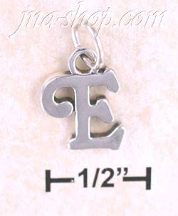Sterling Silver "E" SCROLLED CHARM - Click Image to Close