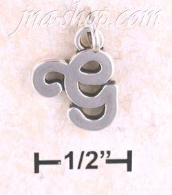 Sterling Silver "G" SCROLLED CHARM - Click Image to Close