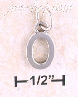 Sterling Silver "O" SCROLLED CHARM - Click Image to Close