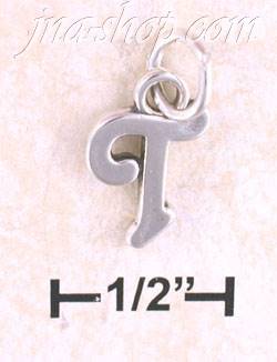 Sterling Silver "T" SCROLLED CHARM - Click Image to Close