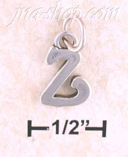 Sterling Silver "Z" SCROLLED CHARM - Click Image to Close