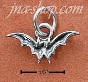 Sterling Silver FLYING BAT CHARM - Click Image to Close