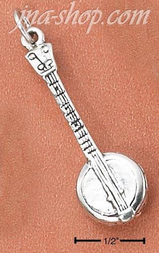 Sterling Silver BANJO CHARM - Click Image to Close