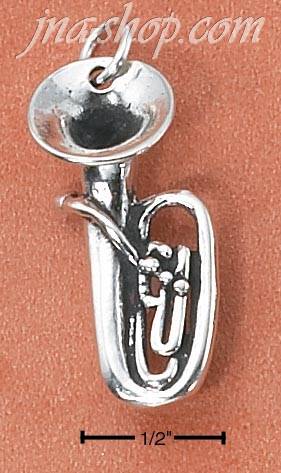Sterling Silver TUBA CHARM - Click Image to Close