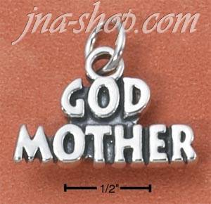 Sterling Silver "GOD MOTHER" CHARM - Click Image to Close