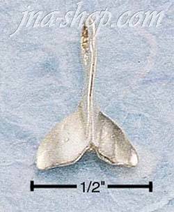 Sterling Silver SMALL WHALE FLUKE CHARM - Click Image to Close