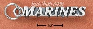 Sterling Silver "MARINES" CHARM - Click Image to Close