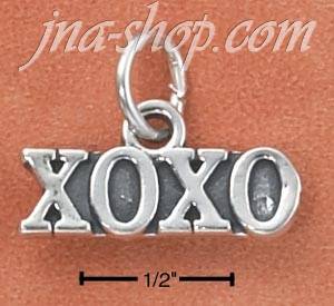 Sterling Silver "XOXO" CHARM - Click Image to Close