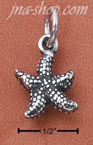 Sterling Silver RAISED DOTTED STARFISH CHARM - Click Image to Close