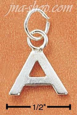 Sterling Silver FINE LINED "A" CHARM - Click Image to Close