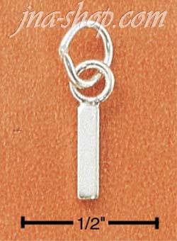 Sterling Silver FINE LINED "I" CHARM - Click Image to Close